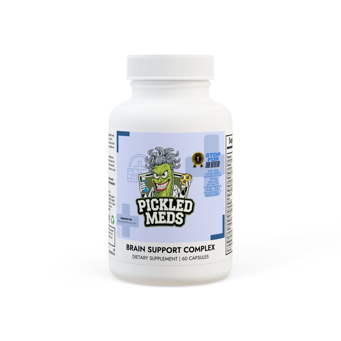 Brain Support Complex Supplement by Pickled Med's (60 Capsules)