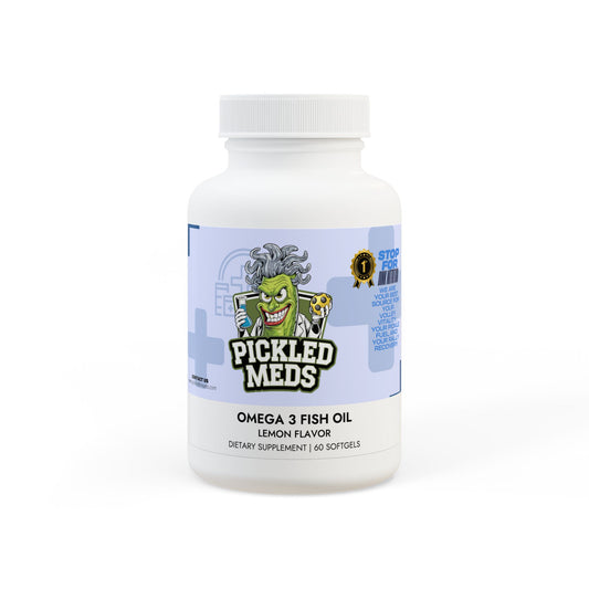 Omega 3 Fish Oil Supplement by Pickled Med's (60 Softgels)