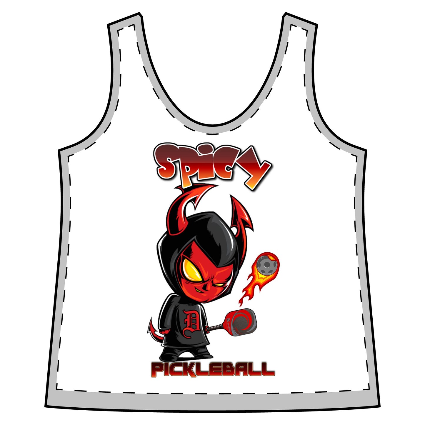 Court Killer™ Spicy Pickleball Women’s Sporty Racerback Tank