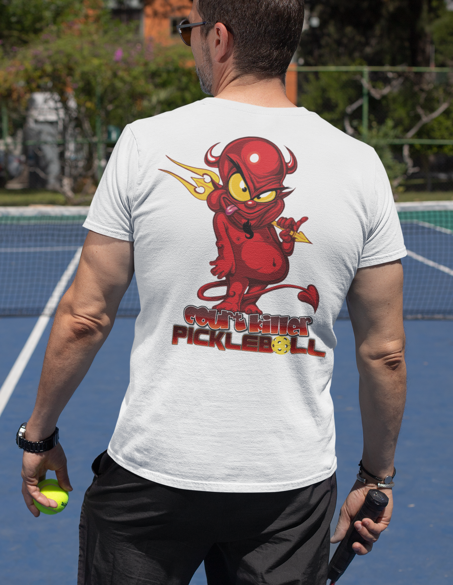 Court Killer™ Devilish Design Pickleball Unisex Heavy Cotton Tee