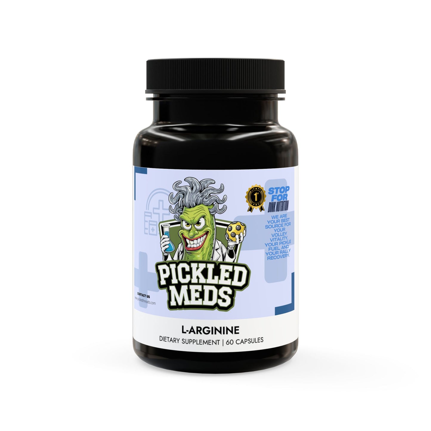 L-Arginine Supplement by Pickled Med's (60 Capsules)