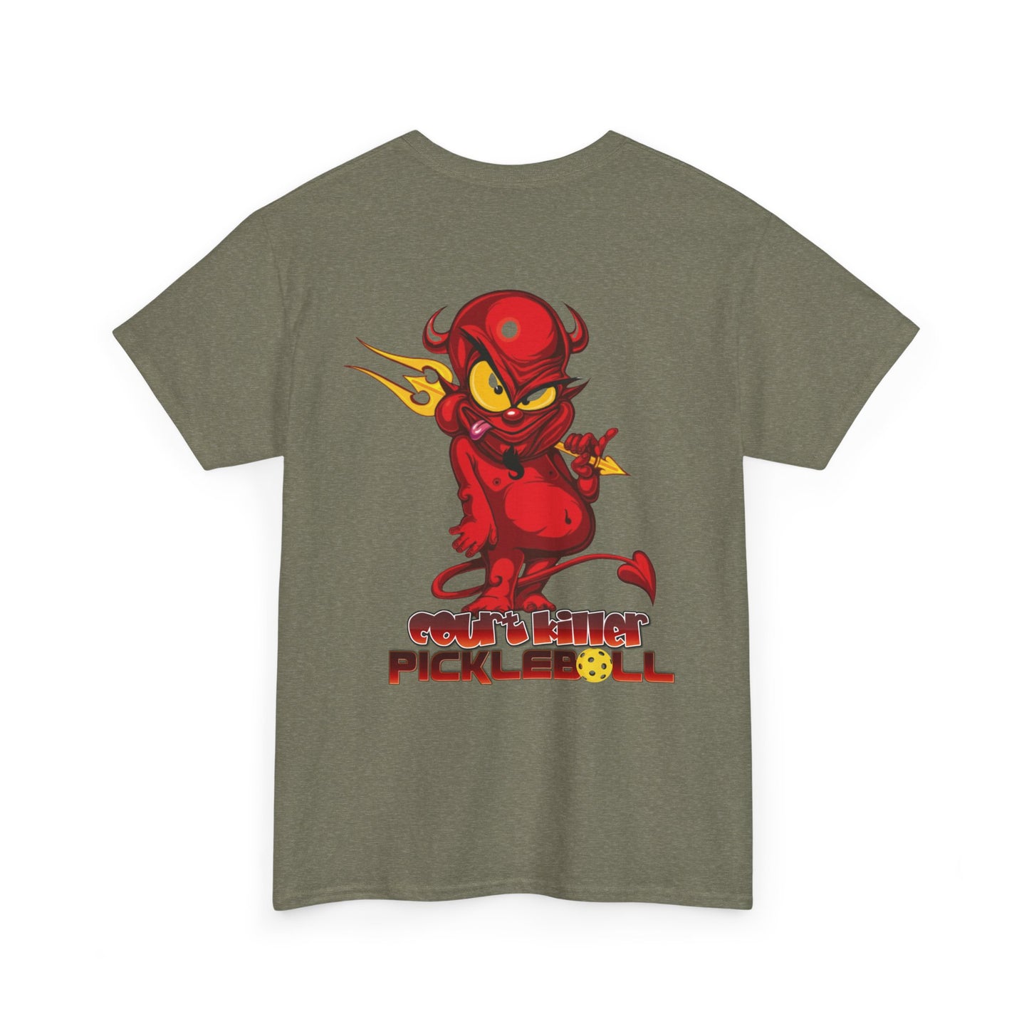 Court Killer™ Devilish Design Pickleball Unisex Heavy Cotton Tee