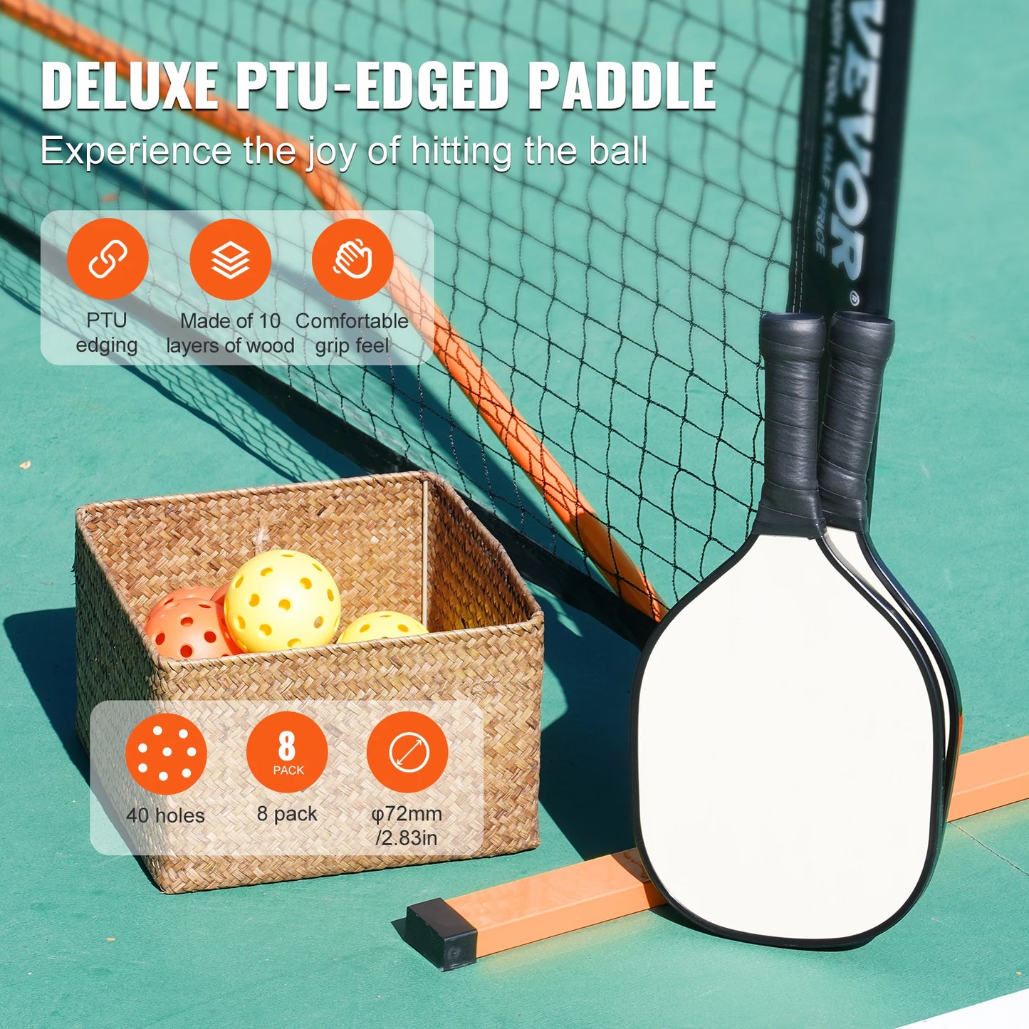 VEVOR Portable Pickleball Net System 22FT Full Court