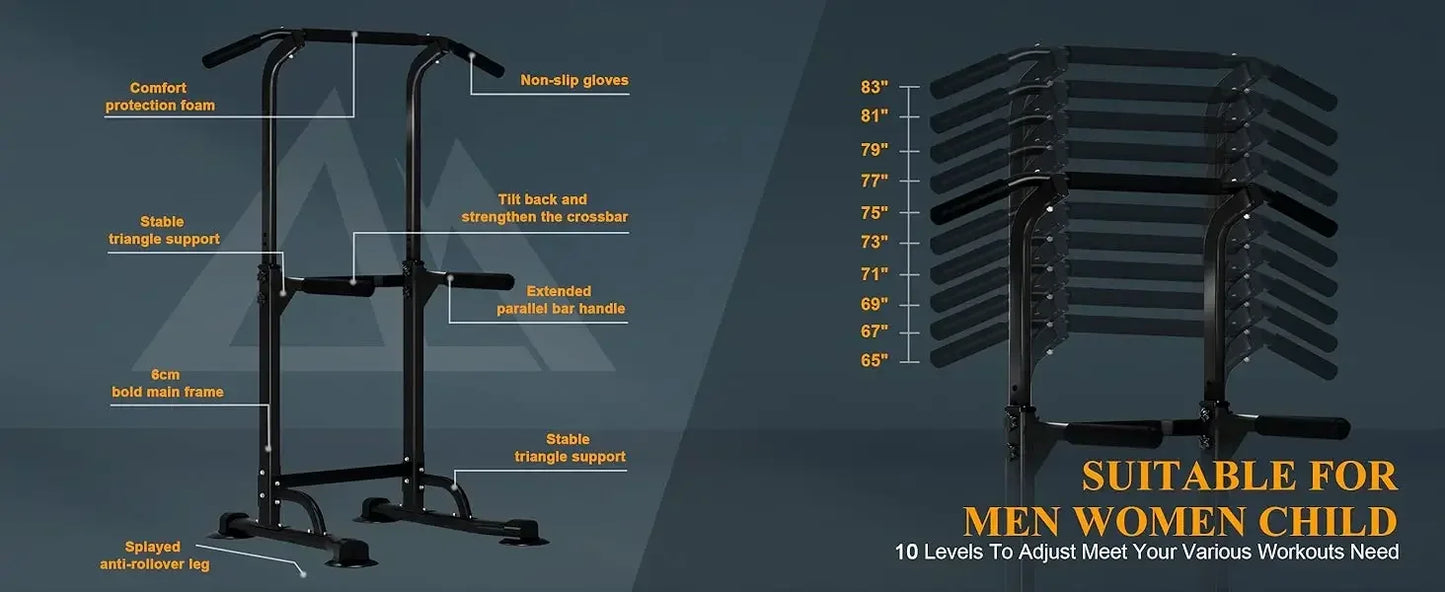 Power Tower Dip Station Pull Up Bar